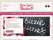 Tablet Screenshot of bizzielizziesflowers.co.uk